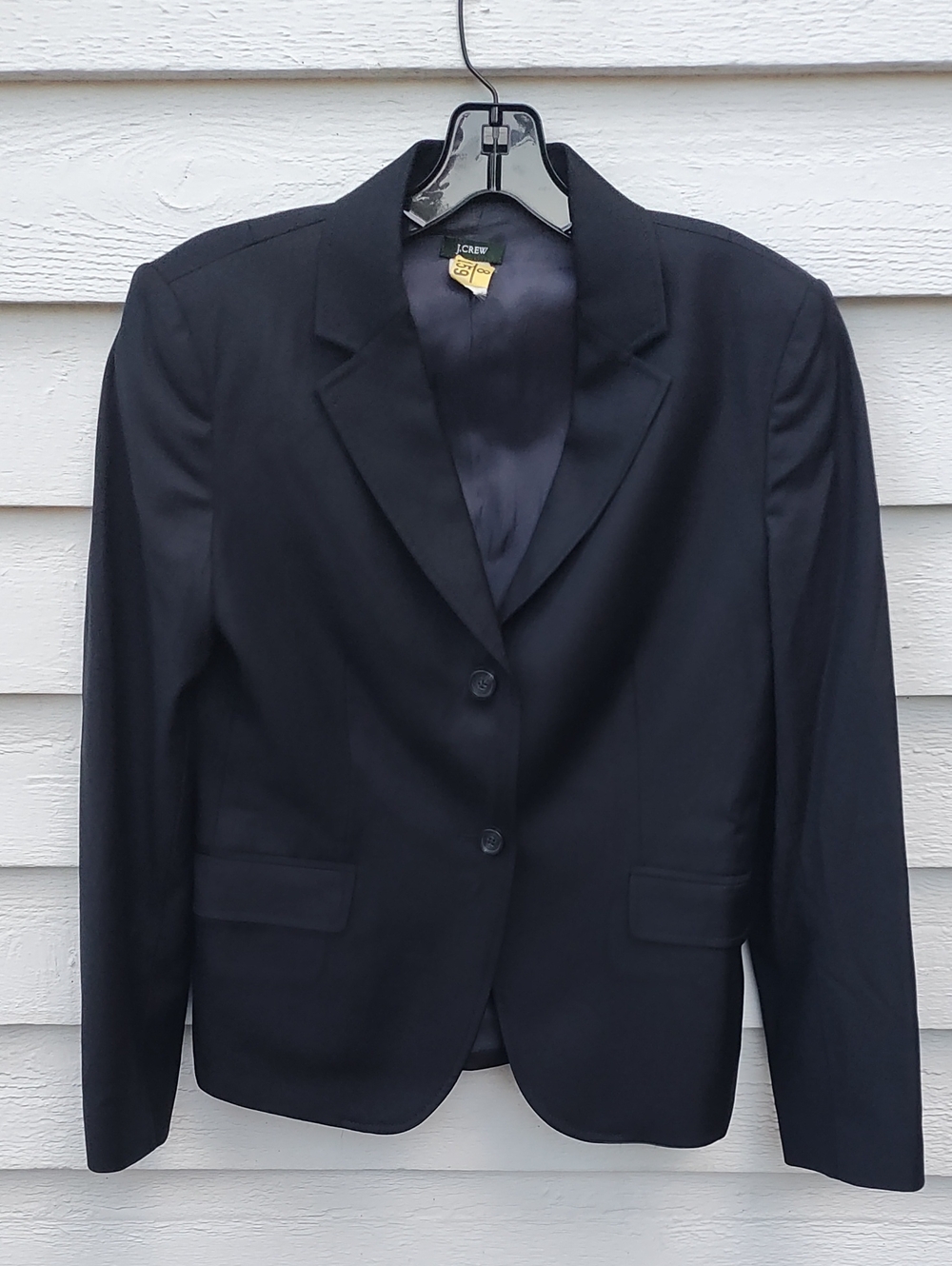 J. Crew Women's Navy-Black Two-Button Tailored Blazer
